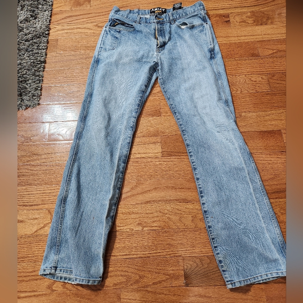 Ariat Men's Jeans Rebar M4 Lowrise Boot Bootcut Work Jeans 34/34